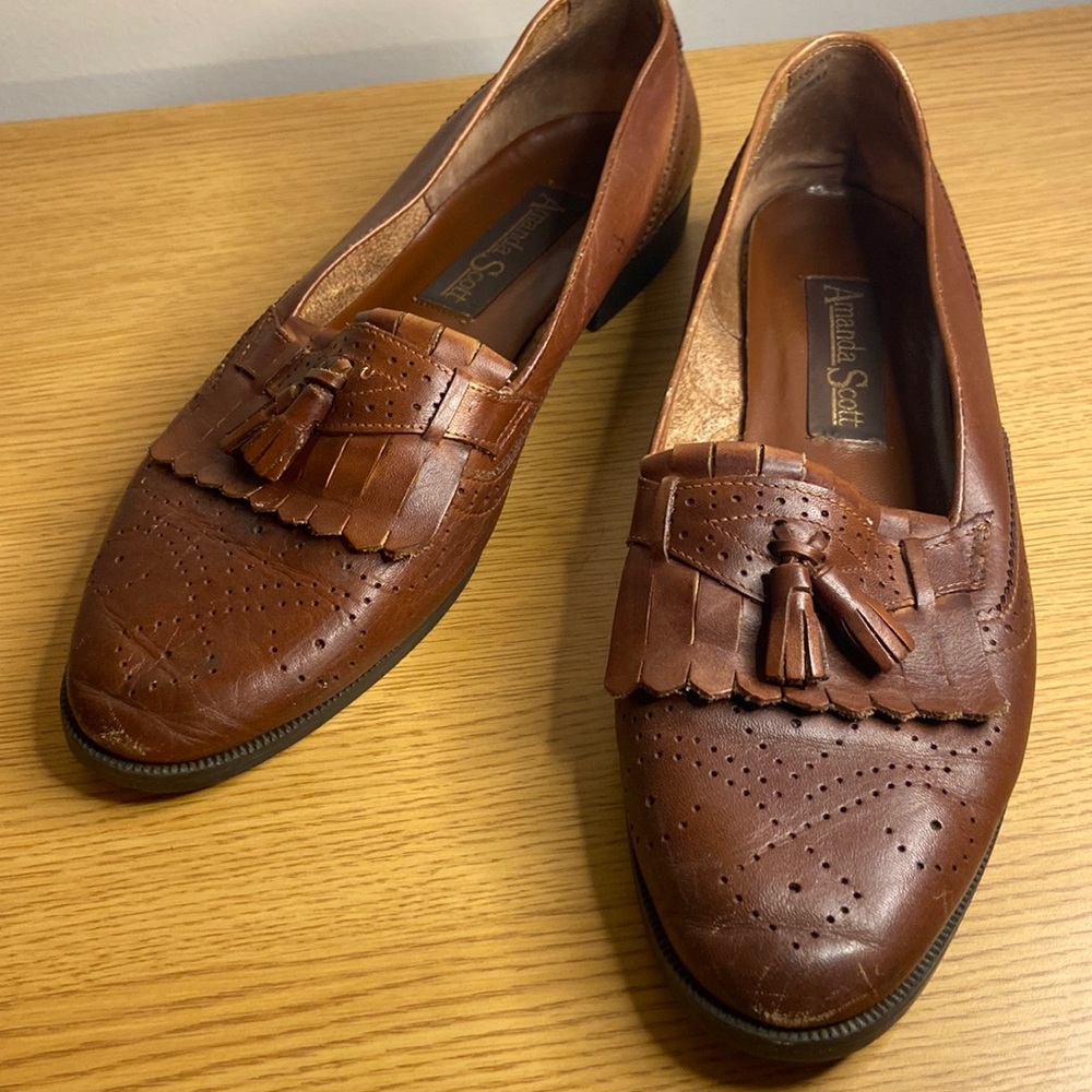 Brown Vintage Oxford Loafers